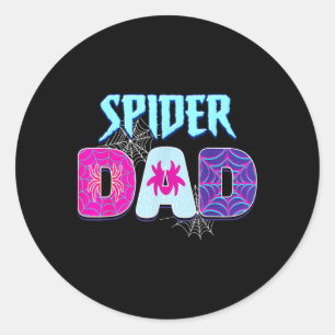 Parents Mom Spider Dad Mothers Day Matching Family Classic Round Sticker