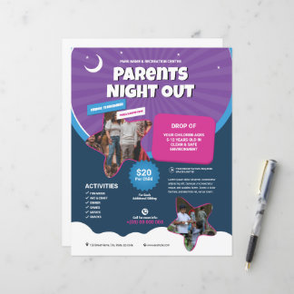 Parent's Night Out Flyer Template