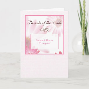 Parents of the Bride Congratulations Custom Names Card