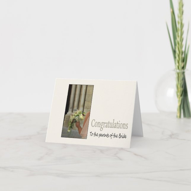 parents of the bride wedding congratulations card (Front)
