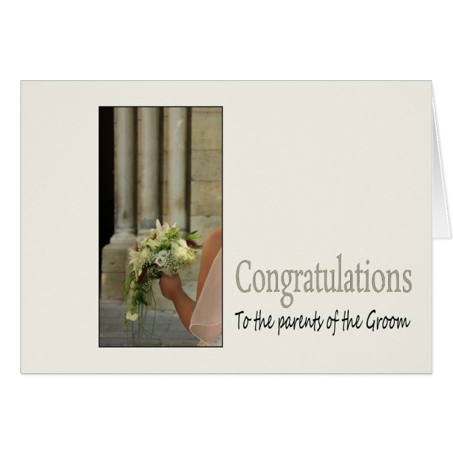 Parents of the groom wedding congratulations (Front Horizontal)