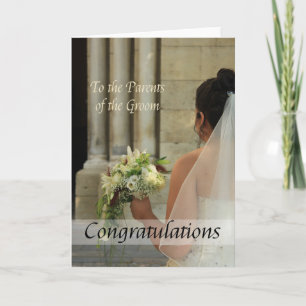 Parents of the groom wedding congratulations card