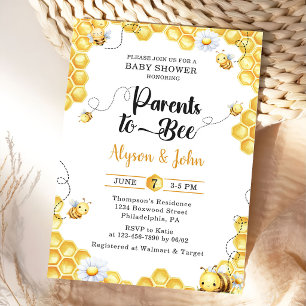 Parents To Bee Baby Shower Invitation