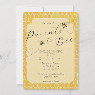 Parents to Bee Honeybee Baby Shower Invitation