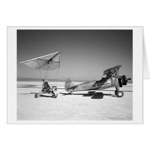 Paresev 1-A on Lakebed with Tow Plane