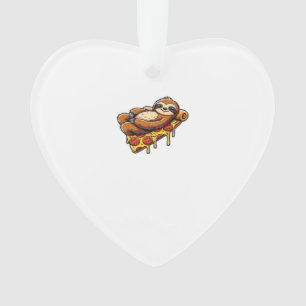 Paresseux drôle mangeant une Pizza, Animal Kawaii