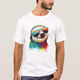 Paresseux Tenue Coloré Paresseux Homme T-Shirt Amo
