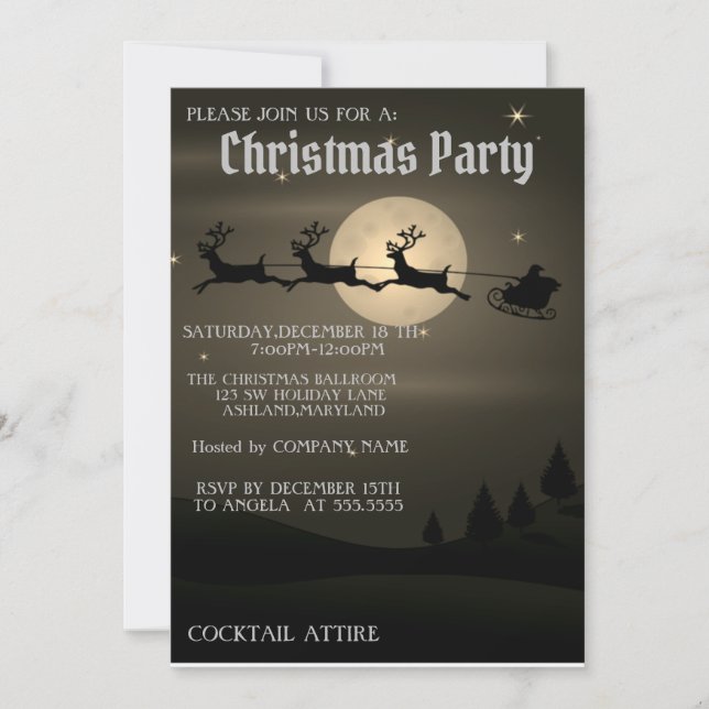 Parfait, Cool, Invitation de Noël (Devant)