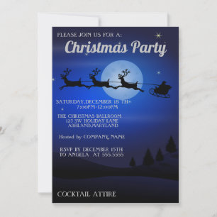 Parfait, Cool, Invitation de Noël Bleu