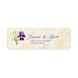 Parfait Étiquettes de adresse de panneaux violets