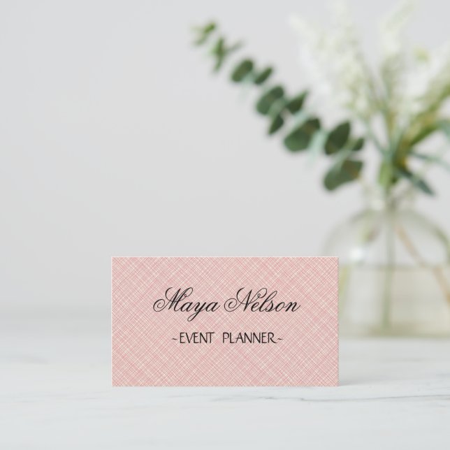 Parfait, Luxueux Carte de visite rose (Debout devant)