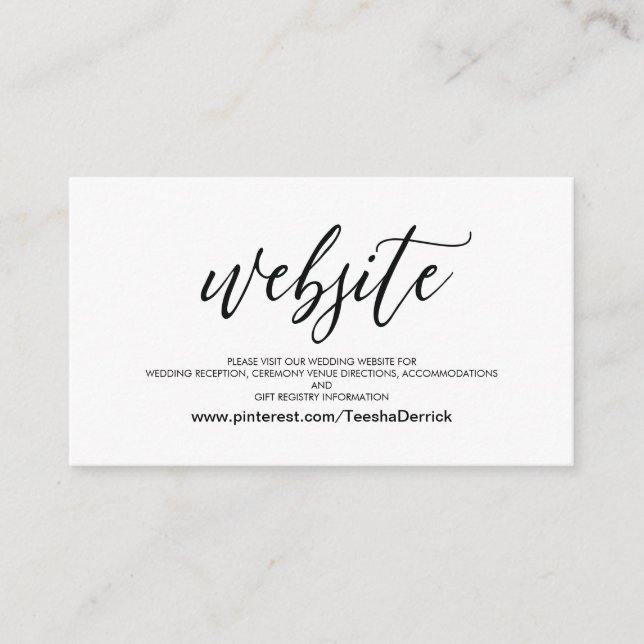 Parfait Mariage Site Web Détails Carte de boîtier (Devant)