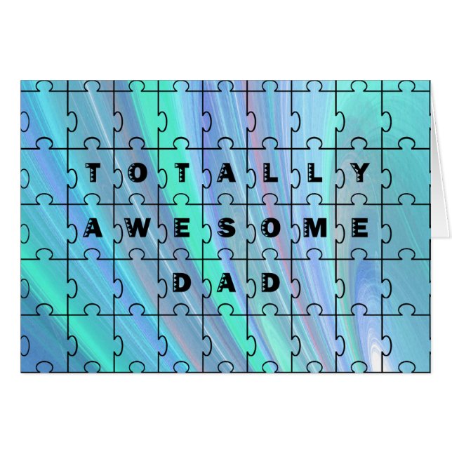 Parfait Puzzle de papa bleu (Devant horizontal)