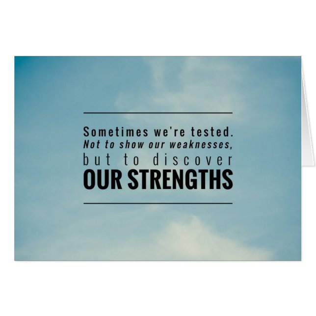 Parfois Nous Sommes Testés (Devant horizontal)