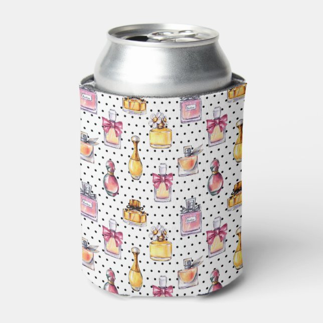 Parfum Bottle Pattern Can Cooler (Can Front)