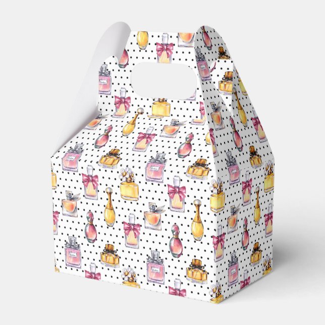 Parfum Bottle Pattern Favor Box (Front Side)