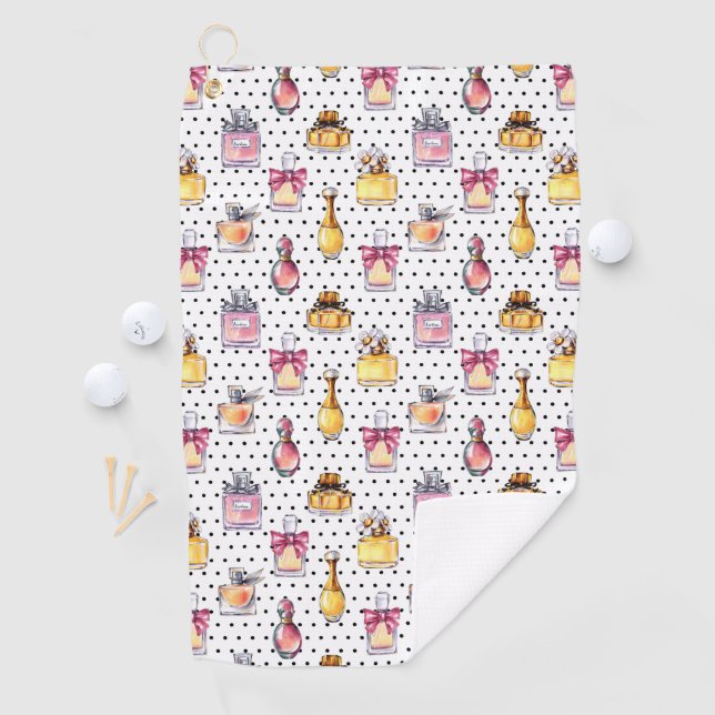 Parfum Bottle Pattern Golf Towel (InSitu)