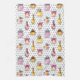 Parfum Bottle Pattern Kitchen Towel