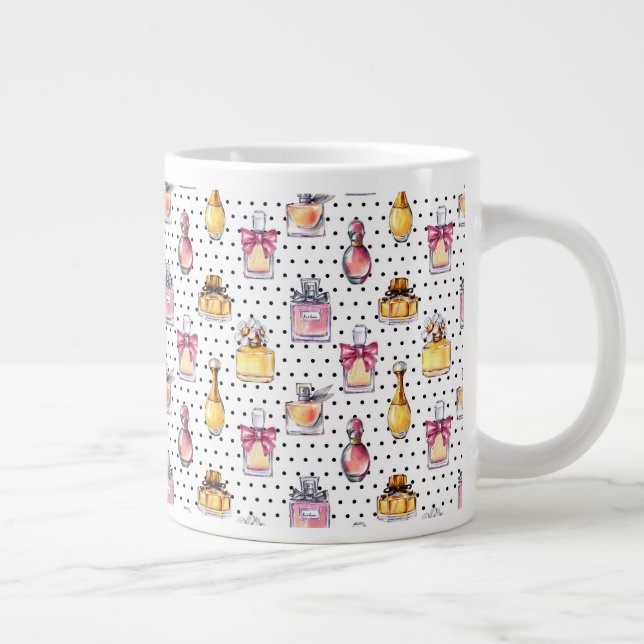 Parfum Bottle Pattern Large Coffee Mug (Right)