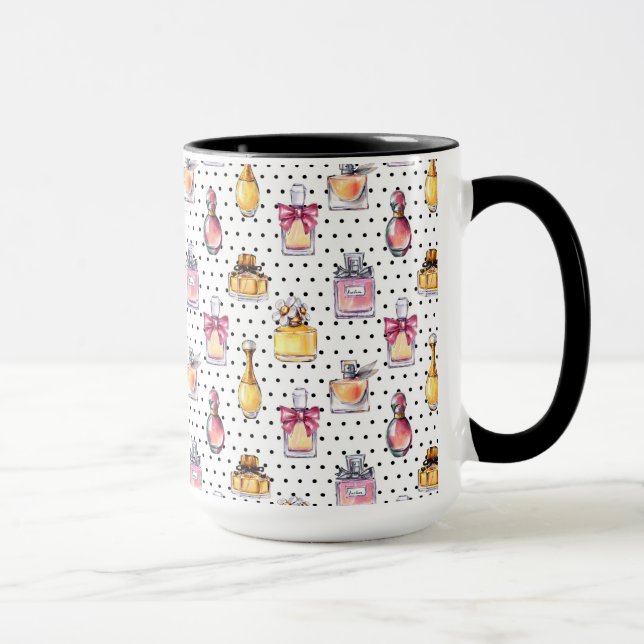 Parfum Bottle Pattern Mug (Right)