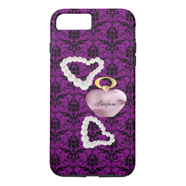 Parfum & Pearls Plum Damask iPhone7Plus Tough Case (Back)