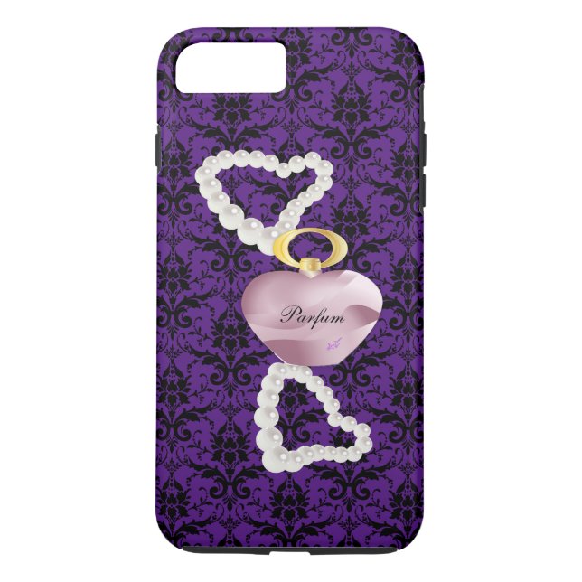 Parfum&Pearls Purple Damask iPhone7Plus Coque dur (Dos)