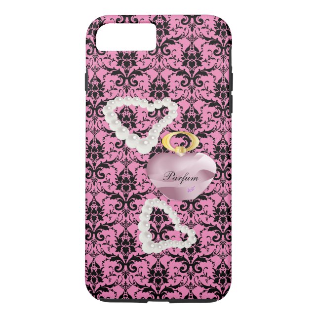 Parfum & perles rose Damask iPhone7Plus Coque dur (Dos)