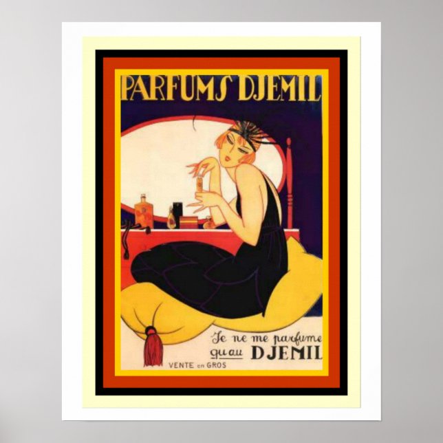 Parfums français vintages Poster Djemil 16 x 20 (Devant)