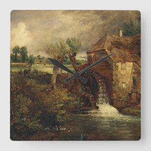 Parham Mill by John Constable Square Wall Clock