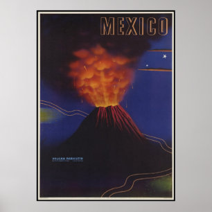 Paricutin Volcano Mexico Poster