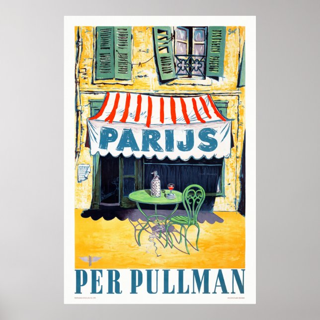 Parijs par affiche Vintage voyage Pullman (Devant)