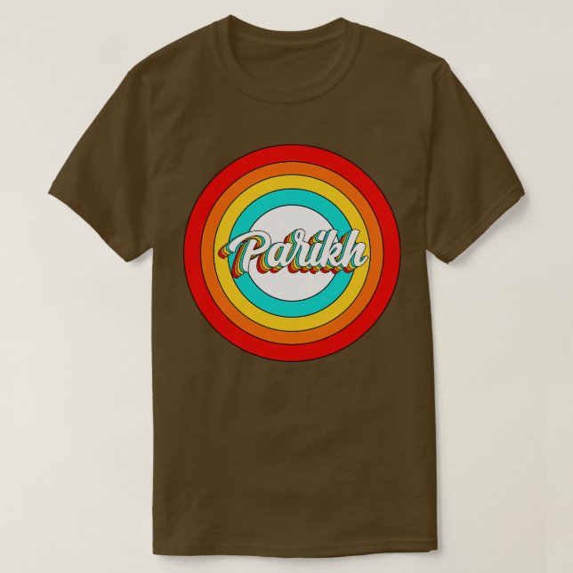 Parikh Name Shirt Vintage Parikh Circle (Design Front)