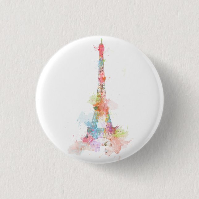 Paris 1 Inch Round Button (Front)