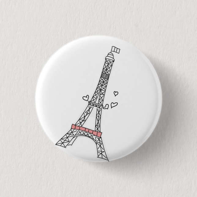 Paris 1 Inch Round Button (Front)