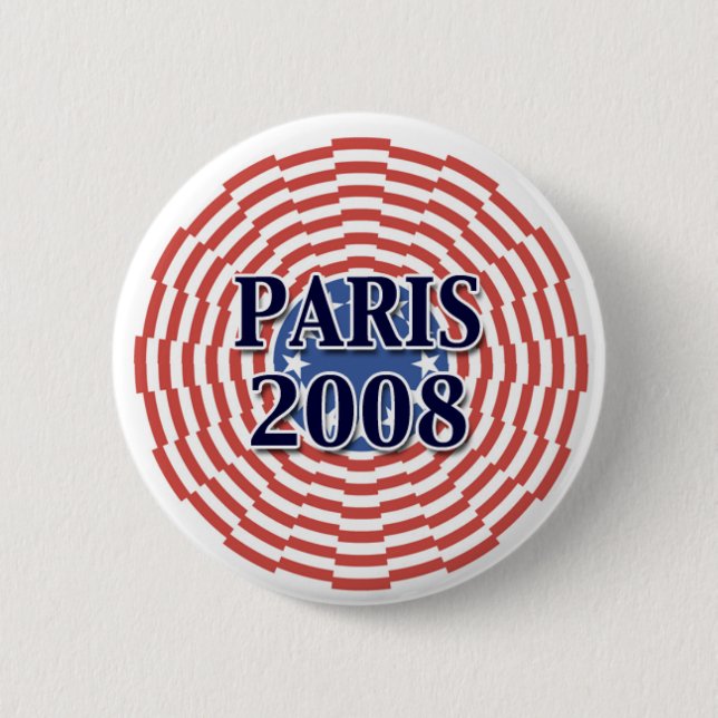 Paris 2008 2 inch round button (Front)