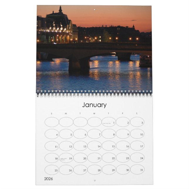 Paris 2009 calendar (Jan 2026)