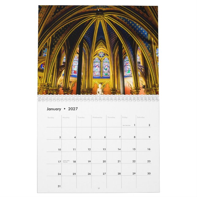 Paris 2015 Calendar (Jan 2027)