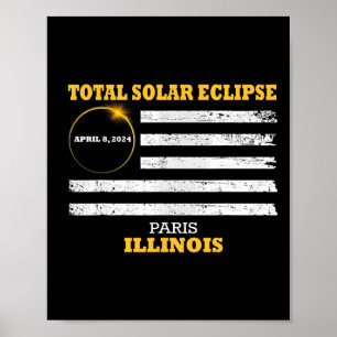 Paris 2024 Solar Eclipse 2024 040824 Eclipse  Poster
