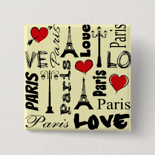 Paris 2 Inch Square Button