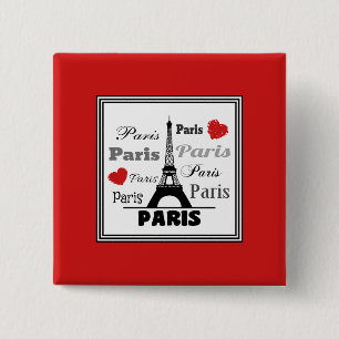 Paris 2 Inch Square Button
