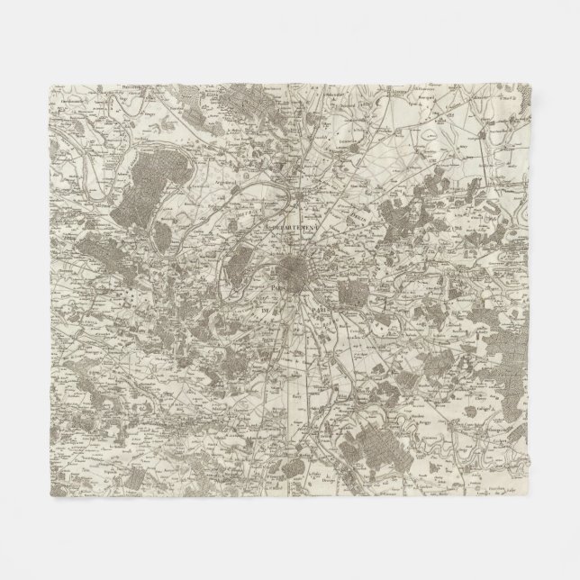 Paris 5 fleece blanket (Front (Horizontal))