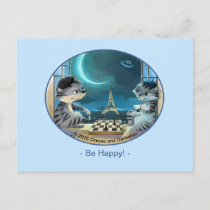 Paris à la carte postale de nuit - Happy