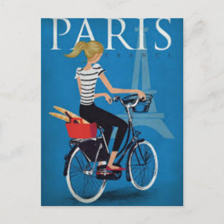 Paris à Vélo Postcard