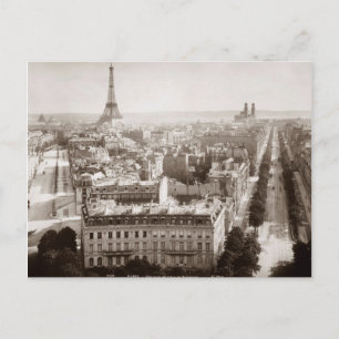 Paris: Aerial View, 1900 Postcard