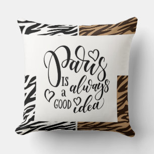 Paris Always Reversible Leopard Pillow