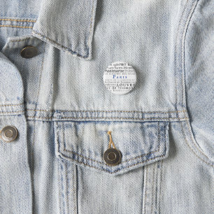 Paris and its landmarks 1 inch round button