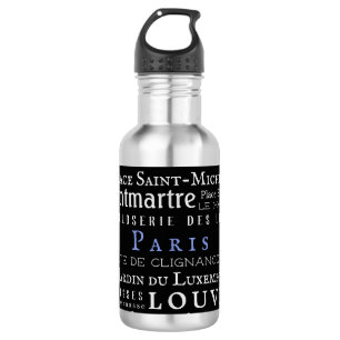 Paris and its landmarks 532 ml water bottle
