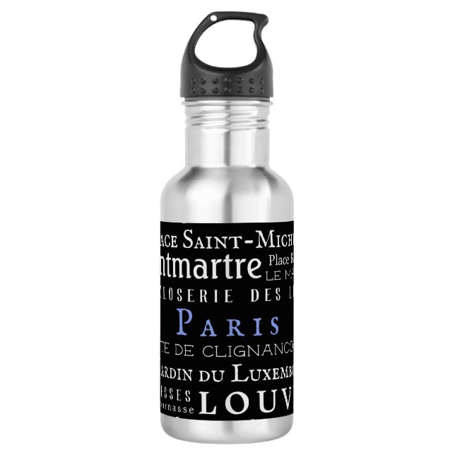 Paris and its landmarks  532 ml water bottle (Front)