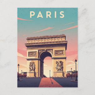 Paris Arc de Triomphe Postcard