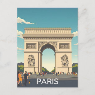 Paris Arc de Triomphe Postcard